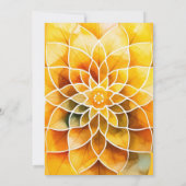 水彩イエローマンダラ ヨガ with the Bride 招待状 (裏面)