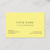 水彩イエローレモンのシームレスパターン 名刺 (裏面)