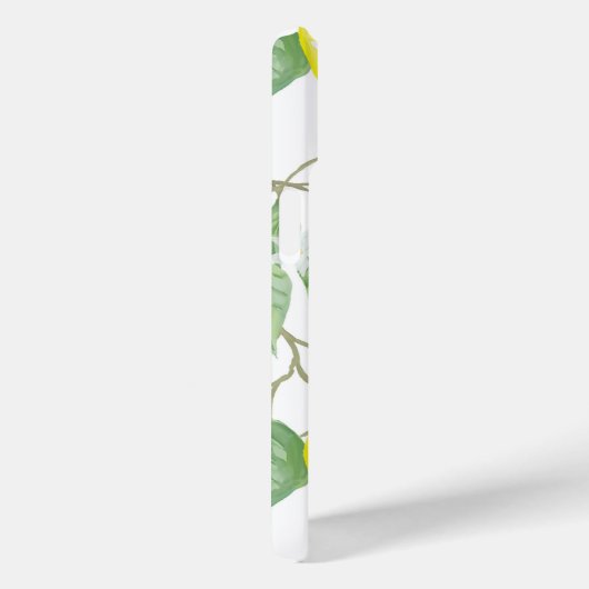 水彩イエローレモンの花と葉のカスタム Case-Mate iPhoneケース (裏面 / 右)