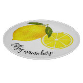 水彩イエローレモン カッティングボード (角)