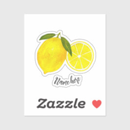 水彩イエローレモン シール