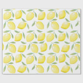 水彩イエローレモン ラッピングペーパー (フラット)