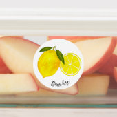 水彩イエローレモン ラベル (貼付)