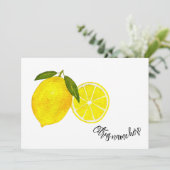 水彩イエローレモン 招待状 (スタンド正面)