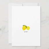 水彩イエローレモン 招待状 (裏面)