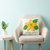 水彩イエローワイルドフラワーウェルカム春 クッション (椅子)