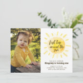 水彩イエロー　ファーストトリップアラウンドザサン 招待状 (スタンド正面)