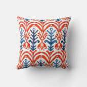 水彩イカット継ぎ目無し模様。花の装飾 クッション (裏面)