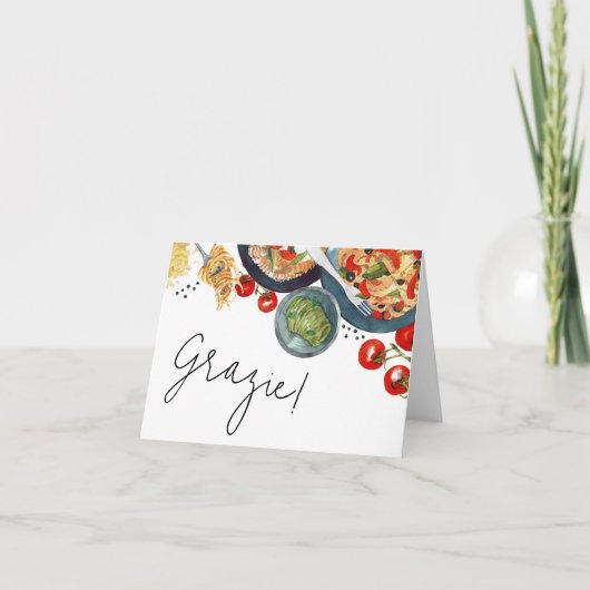 水彩イタリアンフード　ザッツアモーレ！ サンキューカード (正面)