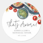 水彩イタリアンフード　ザッツアモーレ　プチギフト ラウンドシール (正面)