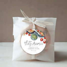 水彩イタリアンフード　ザッツアモーレ　プチギフト ラウンドシール