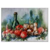 水彩イタリアン料理 カッティングボード (正面)