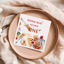水彩イタリアン第1誕生日 スタンダードカクテルナプキン