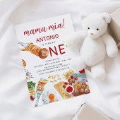 水彩イタリアン第1誕生日 招待状