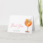 水彩イタリアン アペロール スプリッツ ブライダル シャワー サンキューカード (正面)