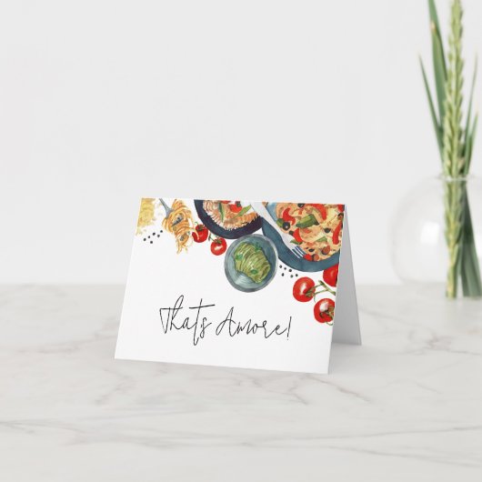 水彩イタリアン フード ザッツ アモーレ！ サンキューカード (正面)