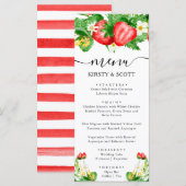 水彩イチゴと白結婚花 メニュー (正面/裏面)