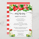 水彩イチゴと白結婚花 メニュー (正面/裏面)