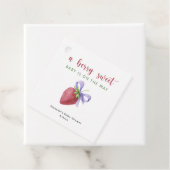 水彩イチゴと紫弓ベビーシャワー フェイバータグ (インサイチュ)