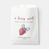 水彩イチゴと紫弓ベビーシャワー フェイバーバッグ (正面)