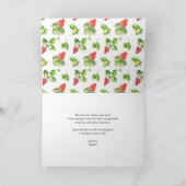 水彩イチゴと花の卒業 サンキューカード (内部)