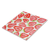 水彩イチゴの薄切り模様 タイル (側面)