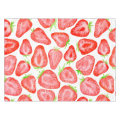 水彩イチゴの薄切り模様 テーブルクロス (正面(横))