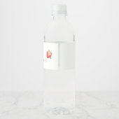 水彩イチゴの赤ちゃんシャワー ペットボトルラベル (裏面)