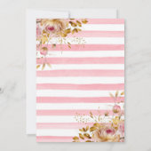 水彩イチゴティーパーティーベビーシャワー 招待状 (裏面)