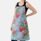 水彩イチゴ模様 エプロン (インサイチュ)