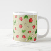 水彩イチゴ模様 ジャンボコーヒーマグカップ (右)