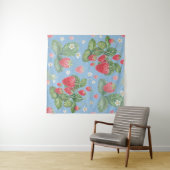 水彩イチゴ模様 タペストリー (インサイチュ(横))