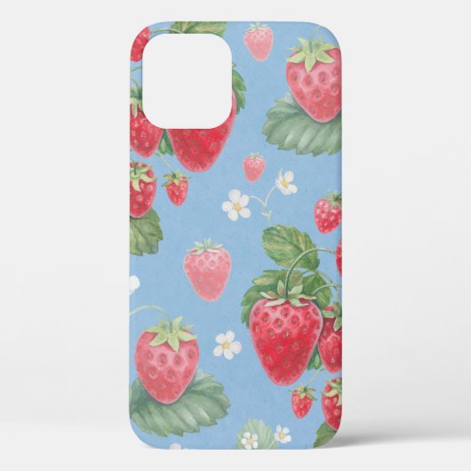 水彩イチゴ模様 Case-Mate iPhoneケース (裏面)
