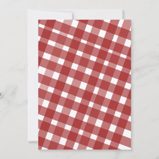 水彩イチゴ白ピンク誕生日パーティー 招待状 (裏面)