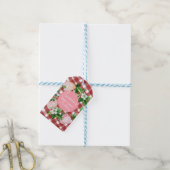 水彩イチゴ第1誕生日プレイドB ギフトタグ (より糸付き)