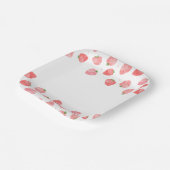 水彩イチゴ紙プレート ペーパープレート (傾斜あり)