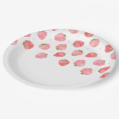 水彩イチゴ紙プレート ペーパープレート (アングル)