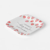 水彩イチゴ紙プレート ペーパープレート (傾斜あり)