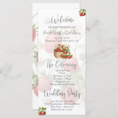 水彩イチゴ結婚式 プログラム (正面/裏面)