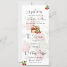 水彩イチゴ結婚式 プログラム