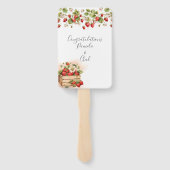 水彩イチゴ結婚式 プログラム ハンドファン (裏面)