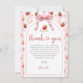 水彩イチゴ誕生日ありがとう サンキューカード (正面)