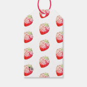 水彩イチゴ ギフトタグ (正面)