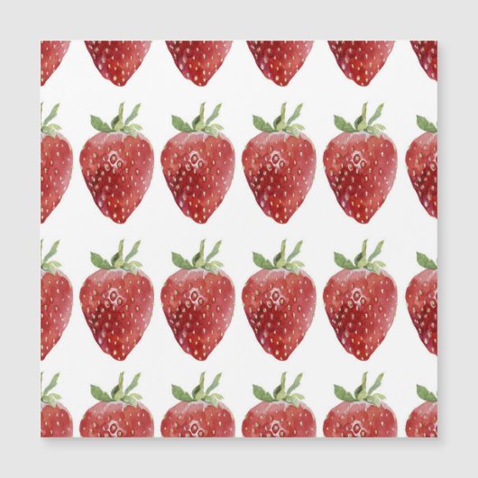 水彩イチゴ：シームレスパターン (正面)