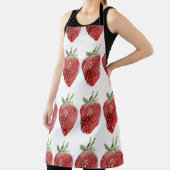 水彩イチゴ：シームレスパターン エプロン (インサイチュ)