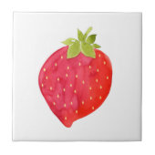 水彩イチゴ タイル (正面)