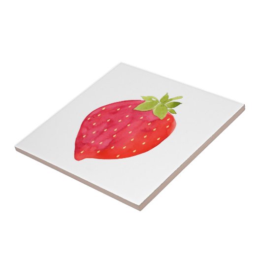 水彩イチゴ タイル (側面)