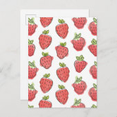 水彩イチゴ ポストカード (正面/裏面)
