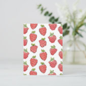 水彩イチゴ ポストカード (スタンド正面)
