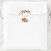 水彩イチゴ ラウンドシール (バッグ)